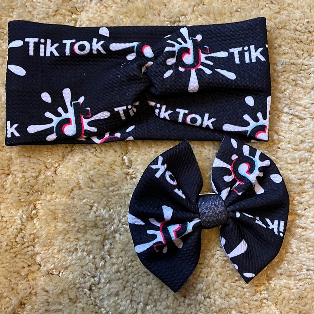 TikTok headband and bow
